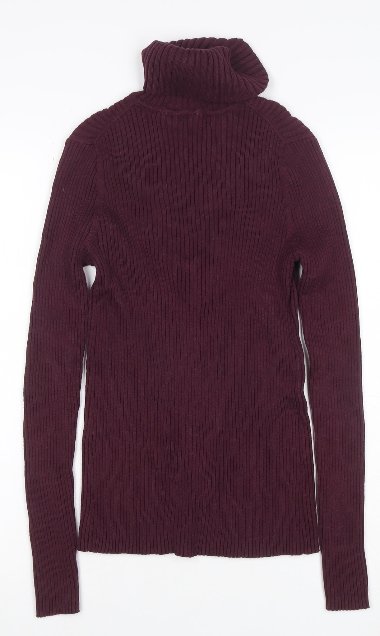 Liz Lange Maternity Women Brown M Rib Knit Roll Neck Jumper