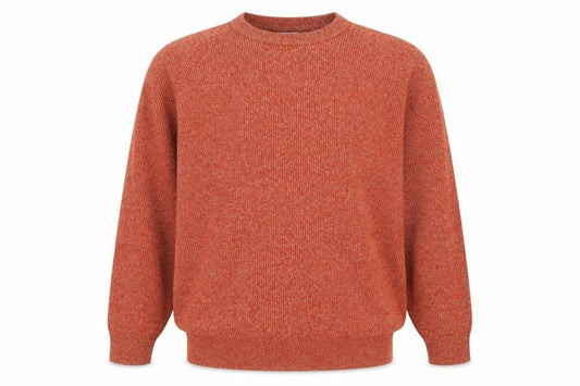 Next Men’s Orange Marl Cotton Blend Crew Neck Pullover Jumper L