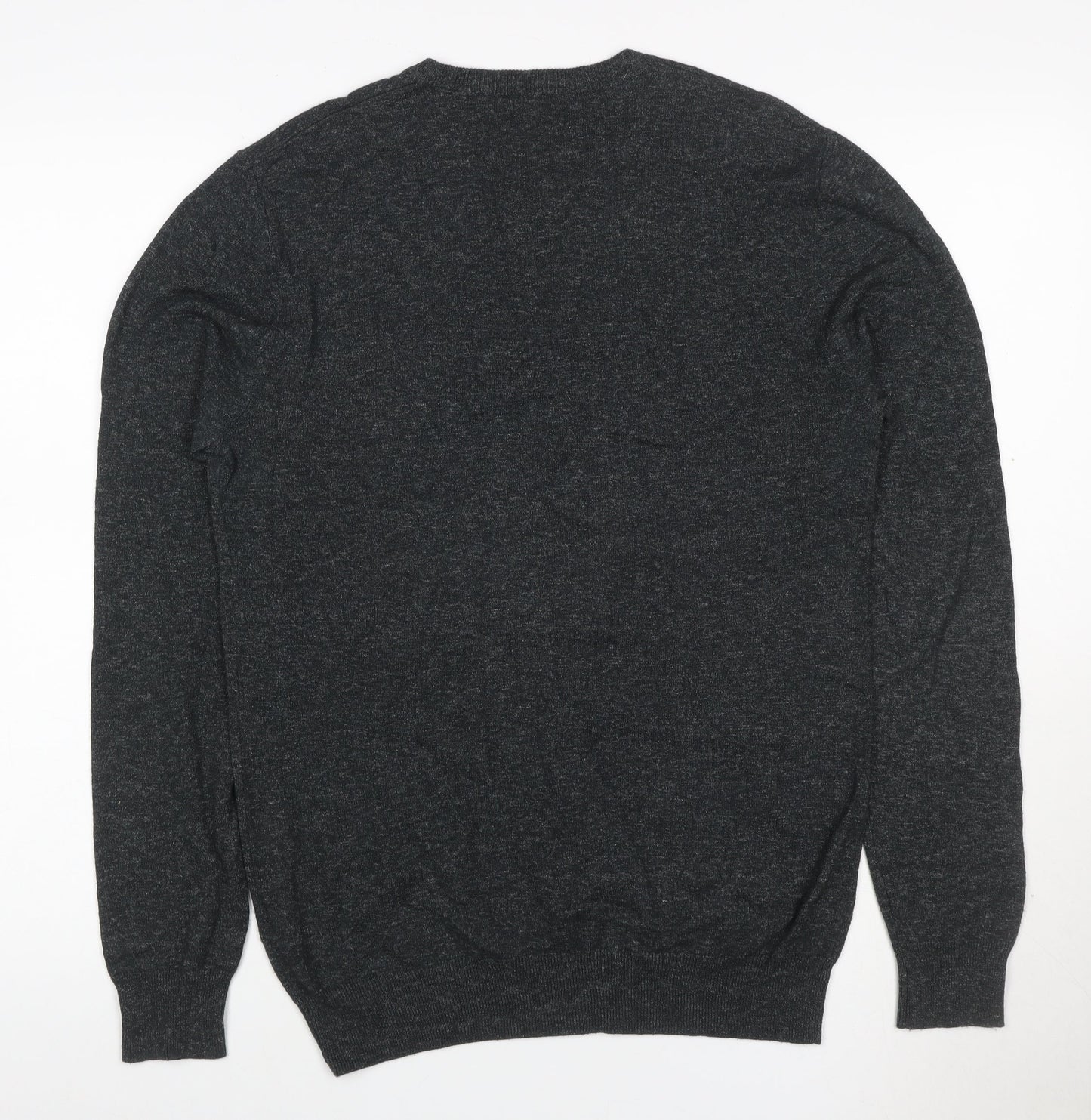 Jack Wills Men’s Grey Cotton Crew Neck Logo Pullover Jumper Size S
