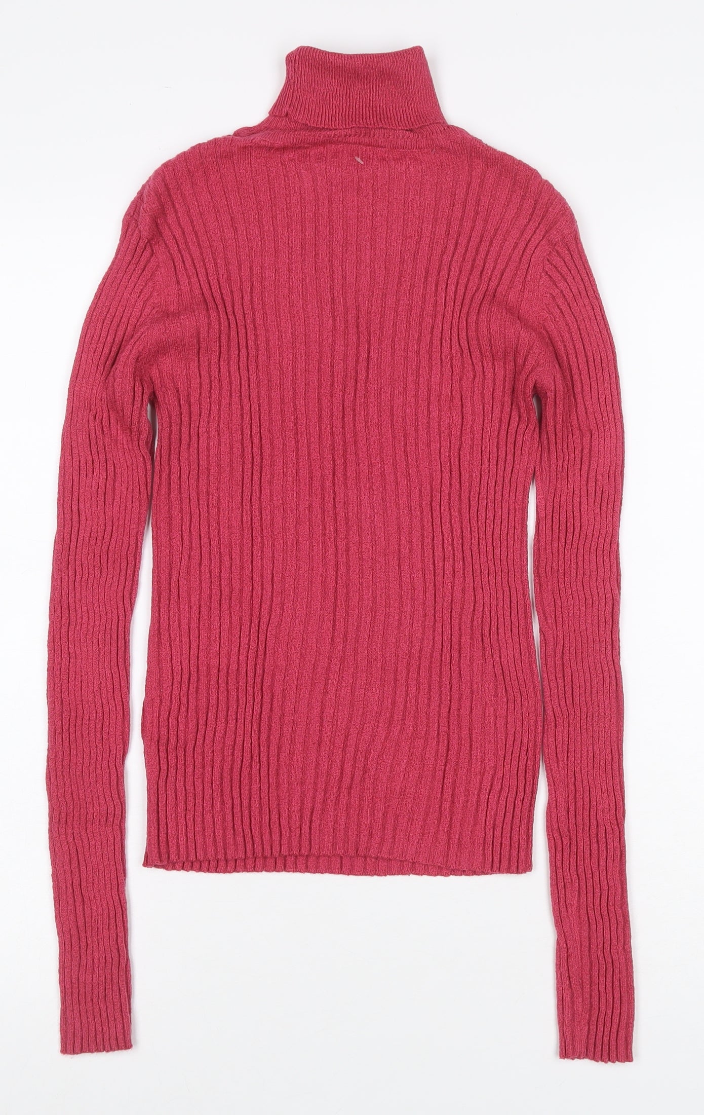 Classique Collections Women’s Pink S Ribbed Roll Neck Jumper