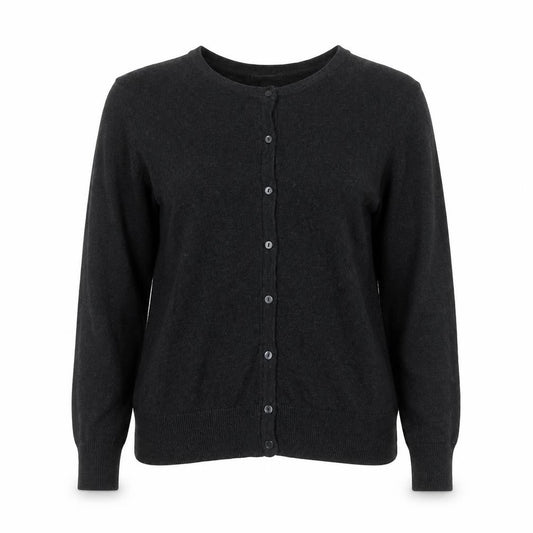 H&M Basic Women’s Black L Viscose Blend Button Knit Cardigan