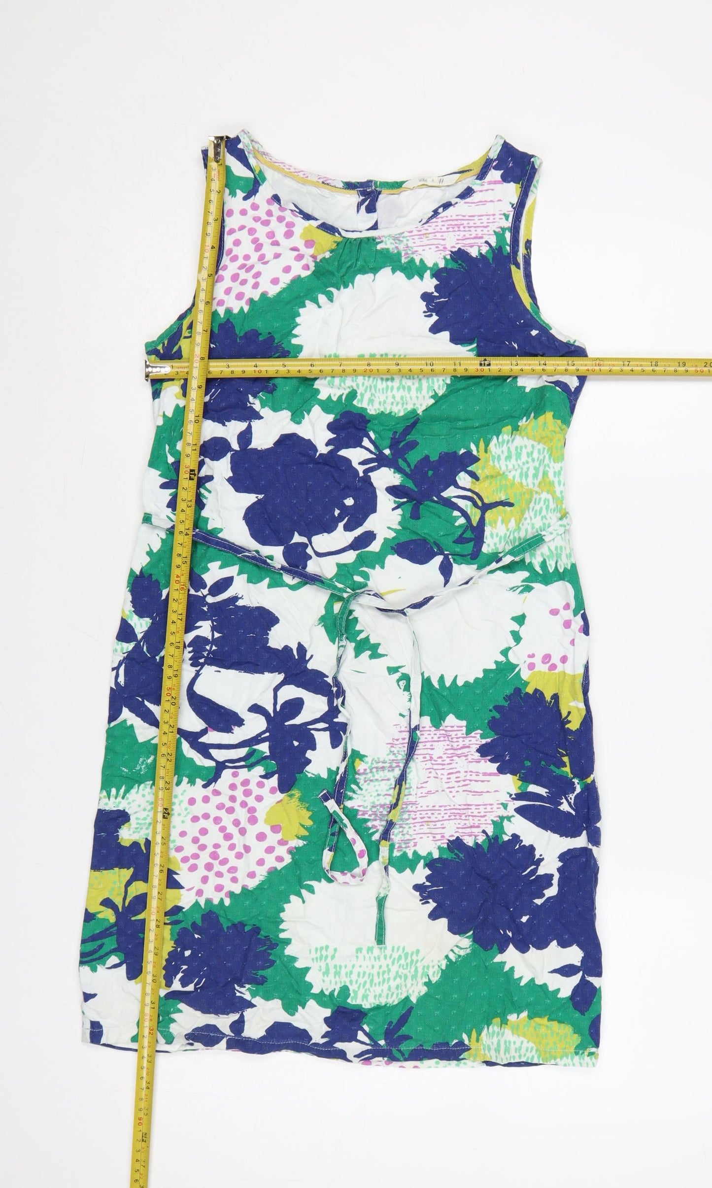 White Stuff Women’s Multicoloured Floral Belted Sheath Dress UK 8