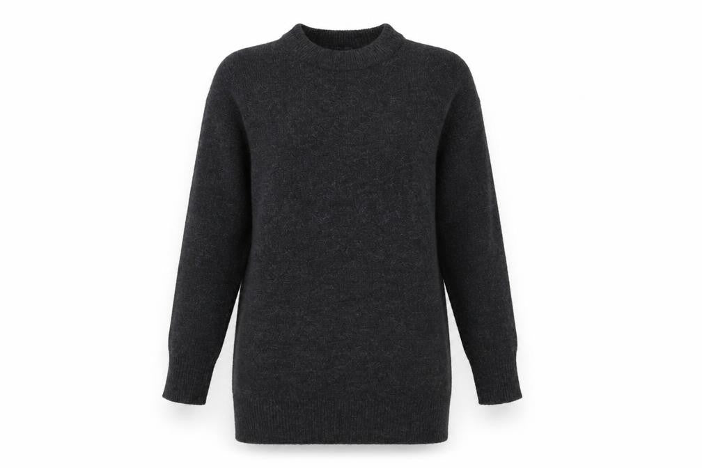 New Look Women Grey Mock Neck Knit Pullover Jumper UK 8