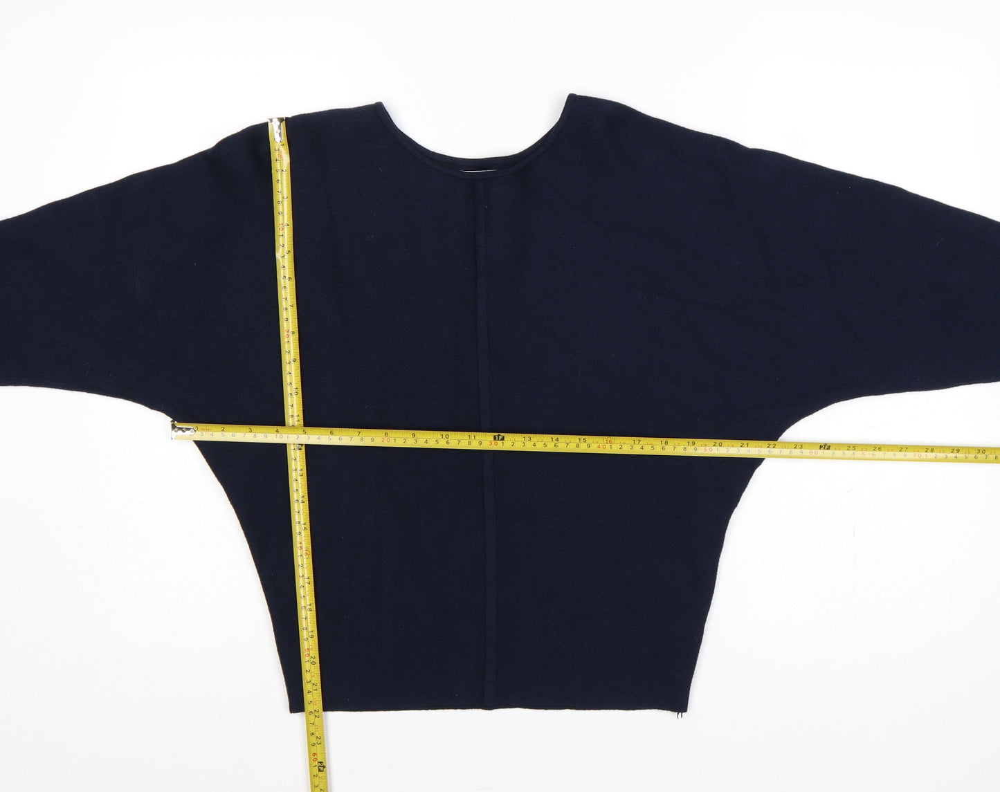 Primark Cares Women's Navy S Dolman Sleeve Viscose Knit Jumper