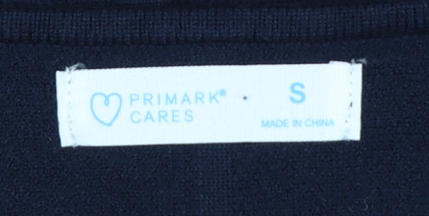 Primark Cares Women's Navy S Dolman Sleeve Viscose Knit Jumper