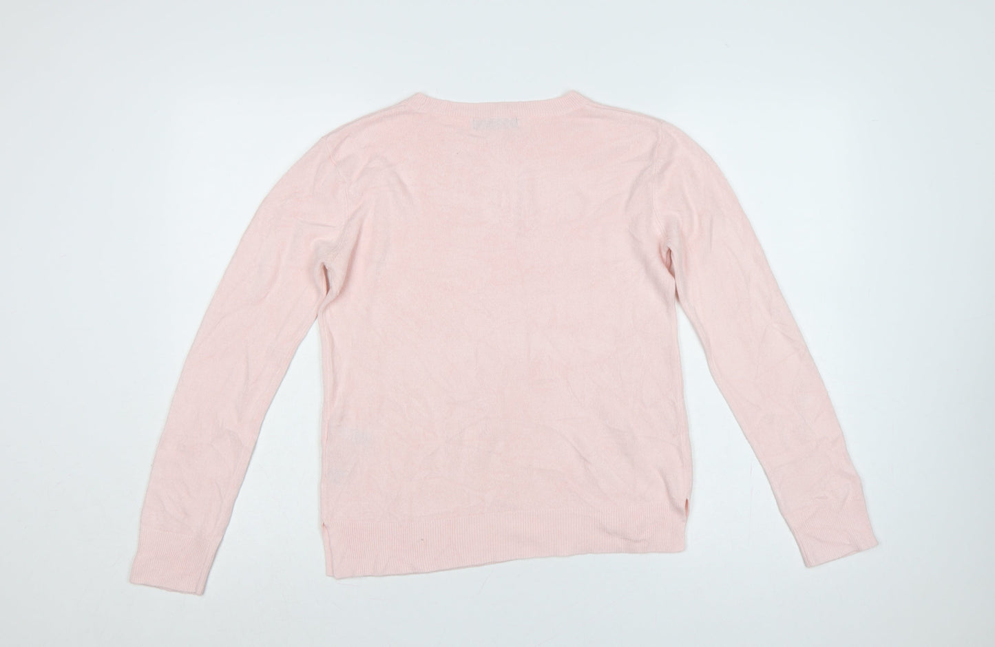 Marks and Spencer Women Pink Size 10 Crew Neck Knit Jumper