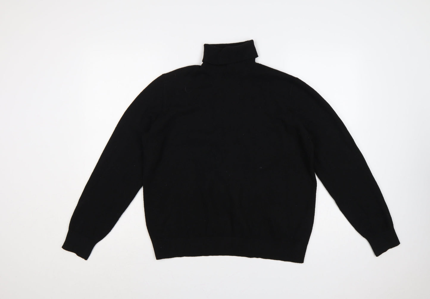 Marks and Spencer Women Black M Roll Neck Knit Jumper Long Sleeve