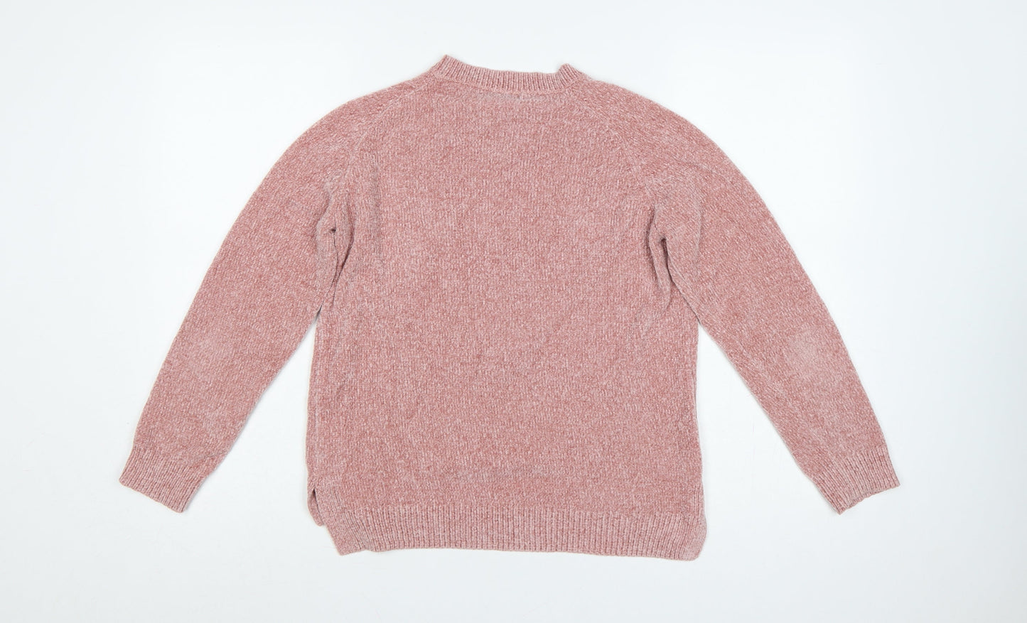 F&F Women’s Pink Size 10 Crew Neck Knit Pocket Jumper