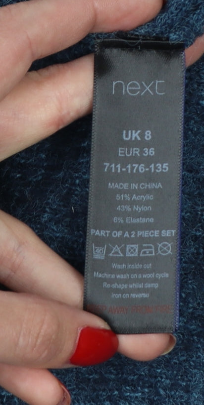 Next Women’s Blue UK 8 Crew Neck Long Sleeve Knit Pullover Jumper