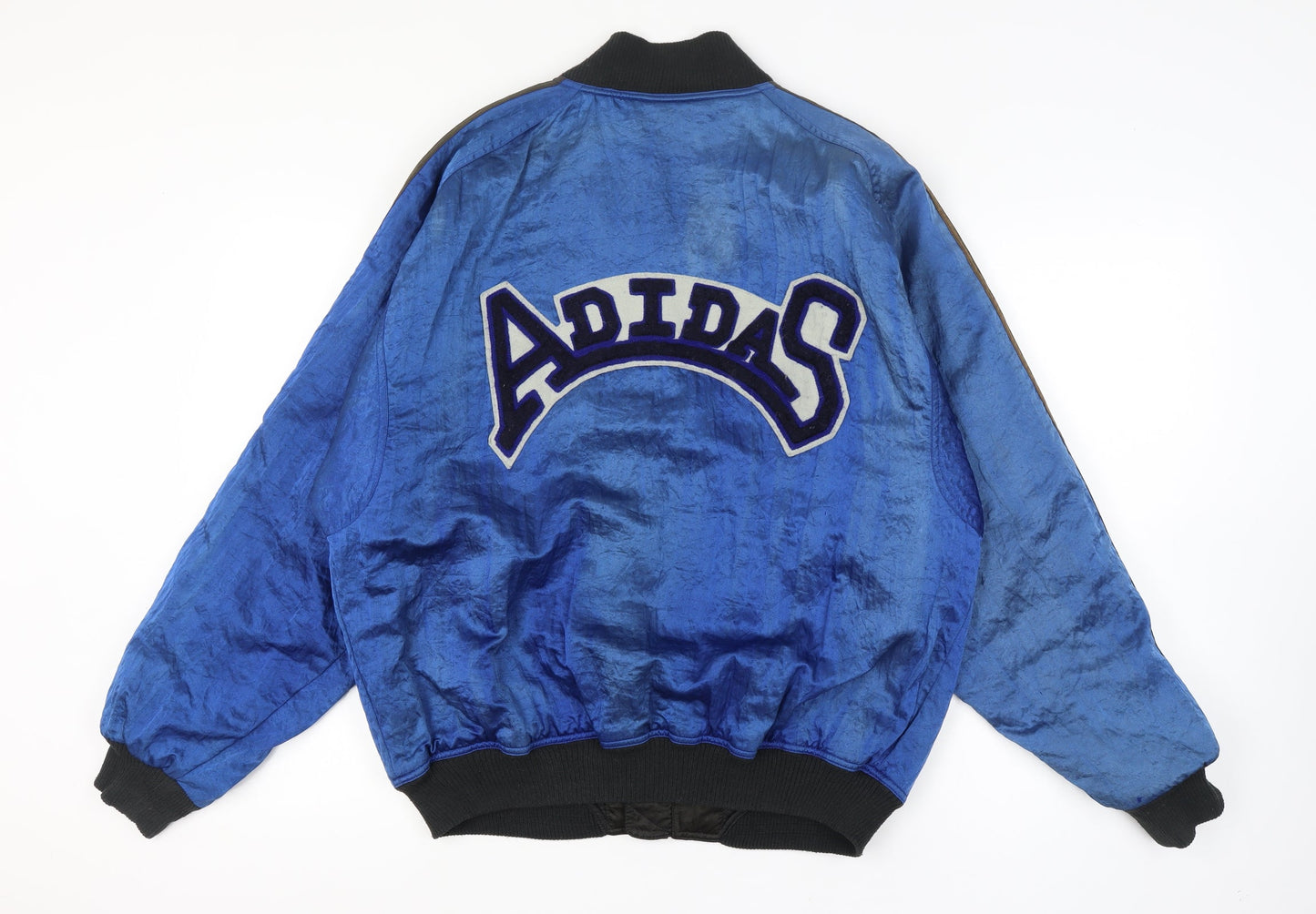 Adidas Mens Blue M Vintage 90s Track Jacket Full Zip