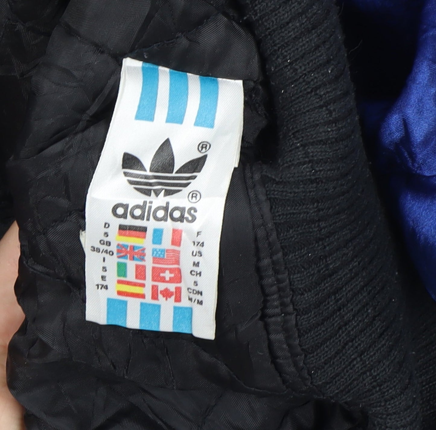 Adidas Mens Blue M Vintage 90s Track Jacket Full Zip