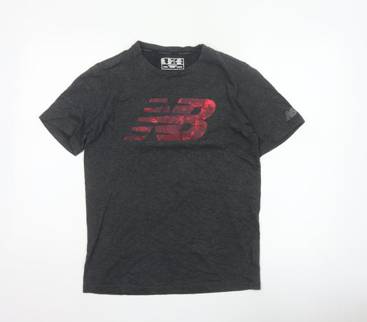 New Balance Men’s Black S Graphic Logo Sports Crew Neck T-Shirt