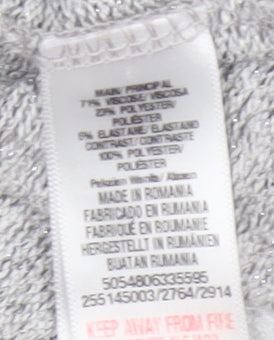 Wallis Women’s Grey UK 18 Layered Hem 3/4 Sleeve Knit Tunic Jumper