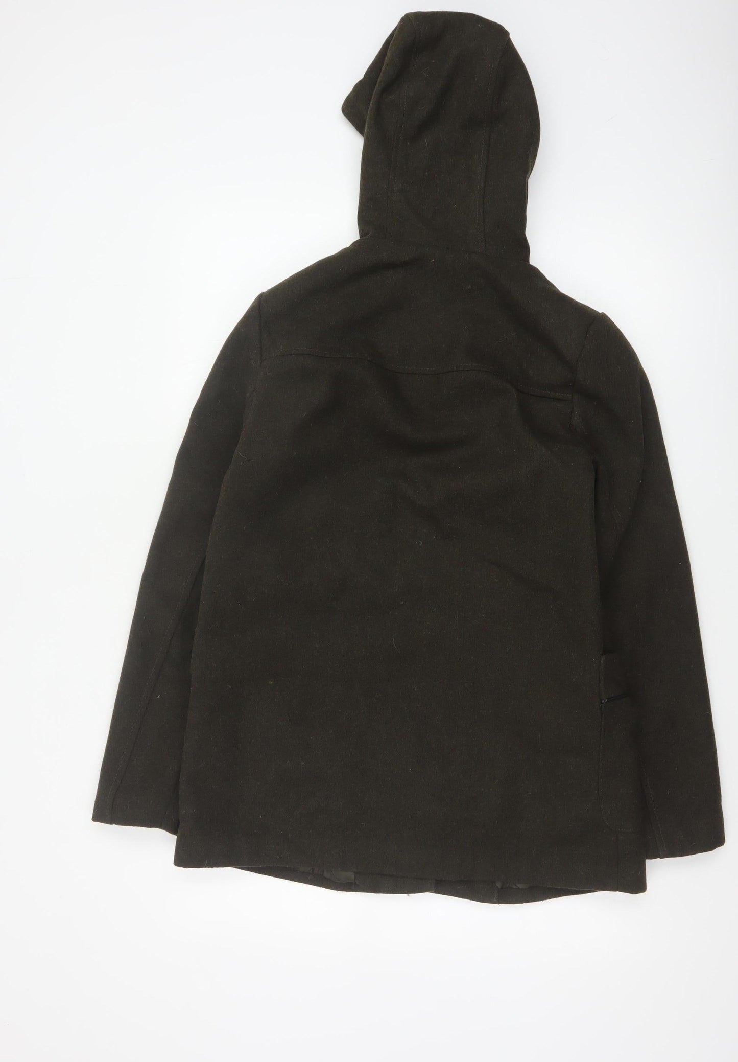 New Look Women’s Black Size 10 Hooded Zip Parka Coat