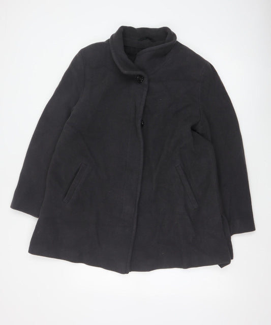Fuchs Schmitt Women’s Black UK 14 Wool Cashmere Short Overcoat