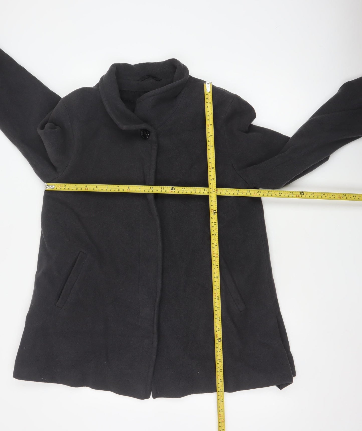 Fuchs Schmitt Women’s Black UK 14 Wool Cashmere Short Overcoat