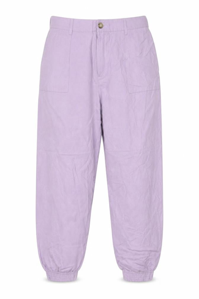 Marks & Spencer Autograph Women's Purple UK 14 Linen Blend Jogger Trousers