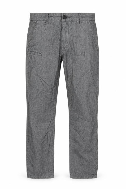 Ezekiel Men’s Grey 30 Slim Tapered Chino Trousers Stretch