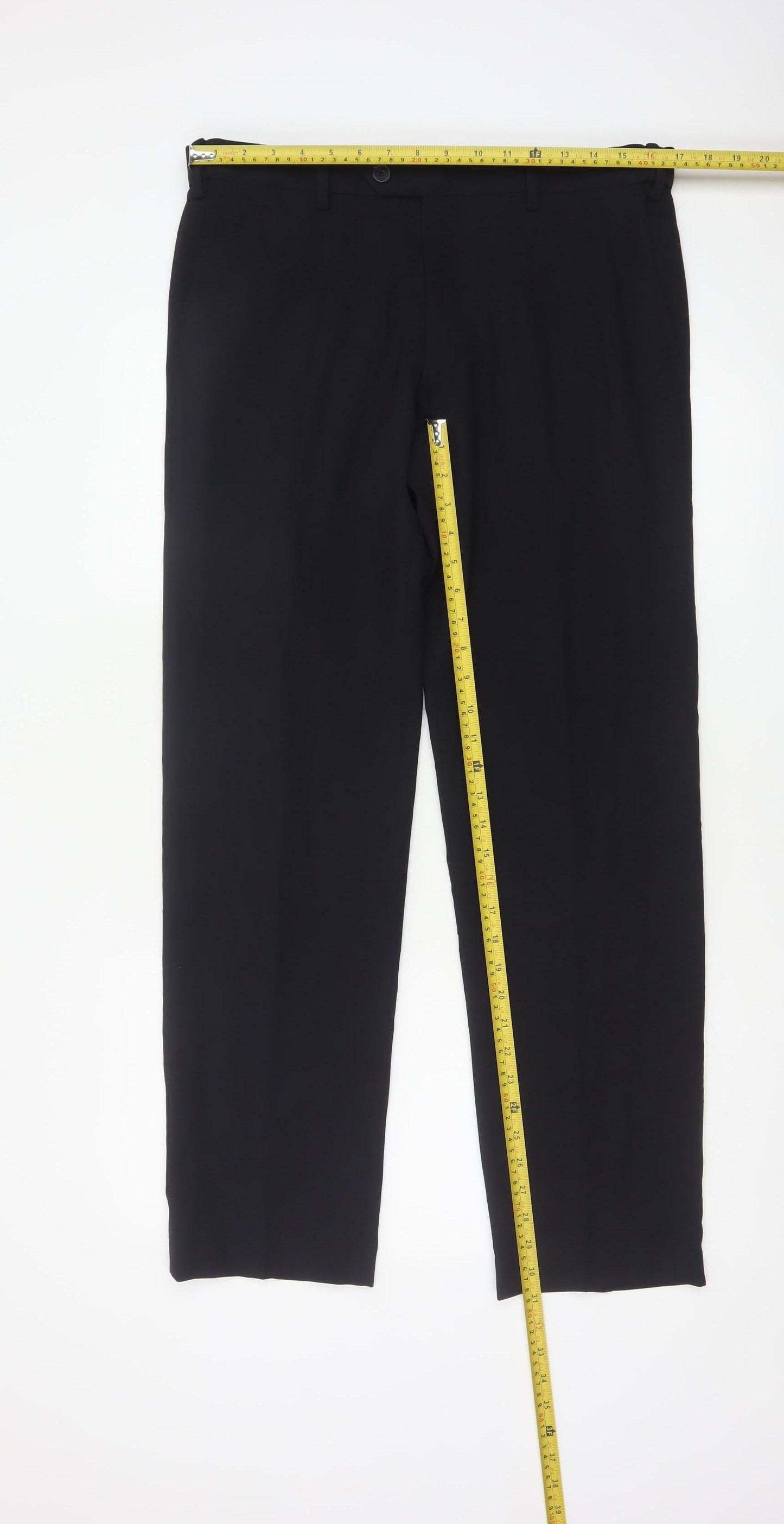 Marks and Spencer Men's Navy 34/31 Slim Fit Dress Trousers