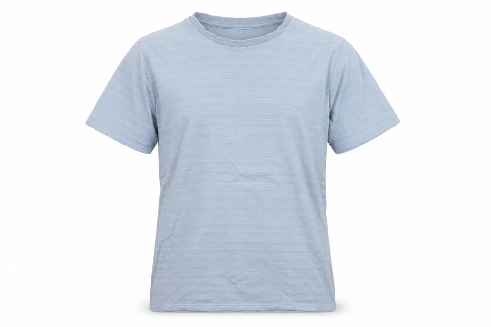 Folk Men’s Blue Striped Cotton Jersey T-Shirt Size M Crew Neck