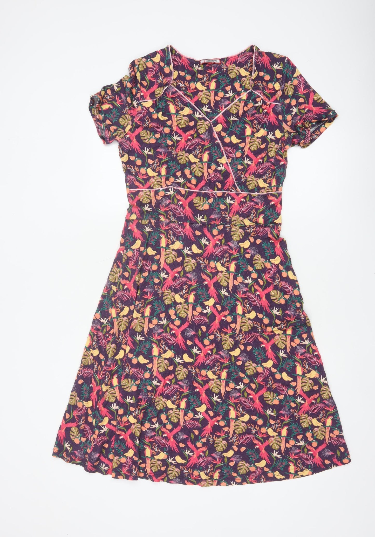 Joe Browns Women's Multicoloured UK 10 Fit & Flare Tropical Dress
