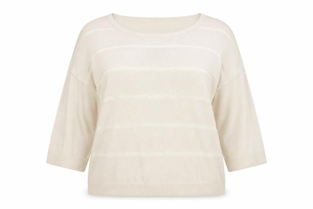 Marks & Spencer Women’s Beige Size 16 Round Neck Cotton Blend Knit Jumper