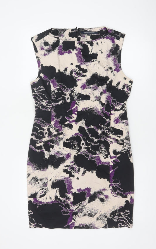 French Connection Women’s Multicoloured UK 14 Sheath Dress