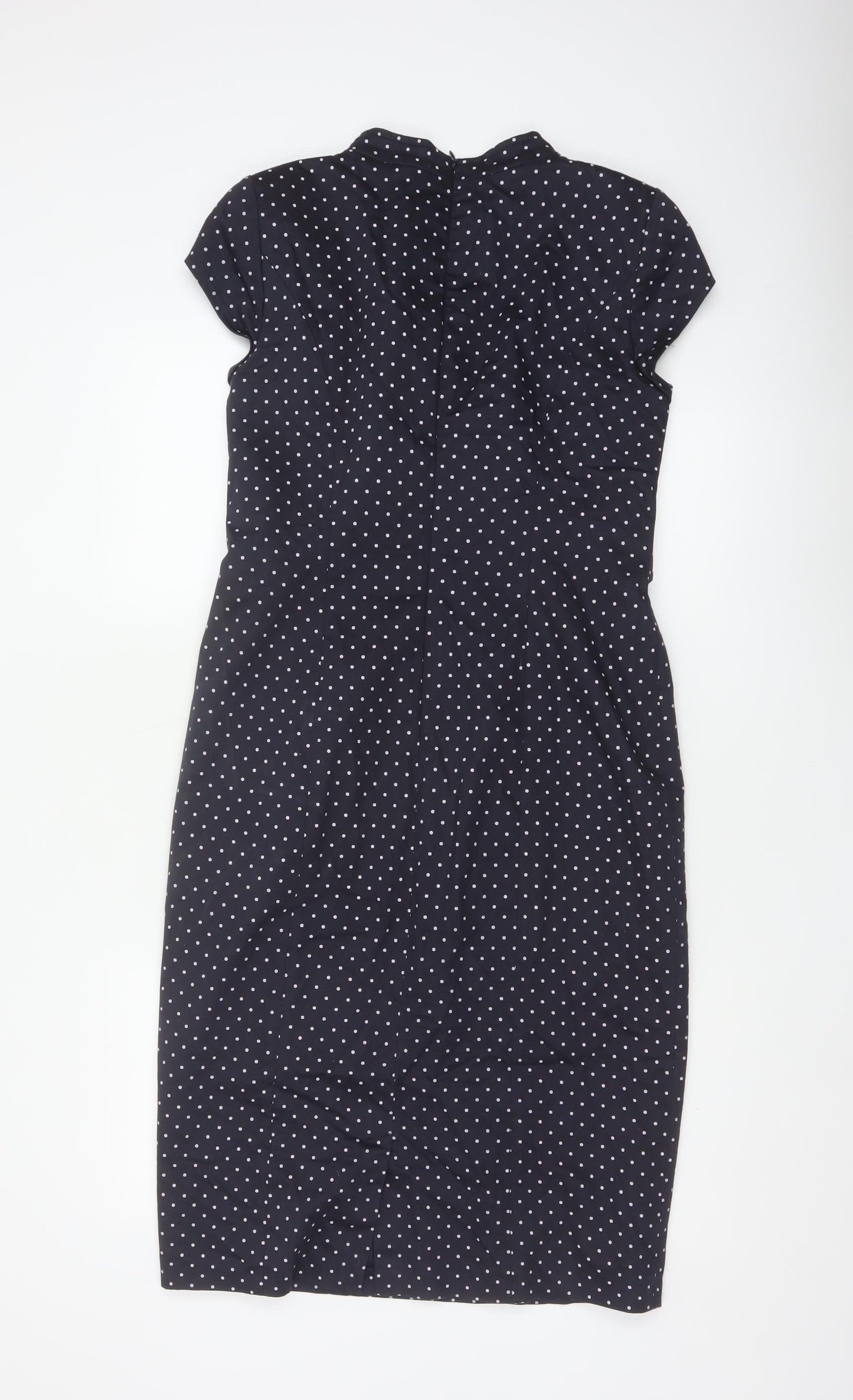 Singh Madan Women’s Blue Polka Dot UK 12 Midi Pencil Dress