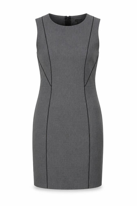 H&M Women Grey UK 6 Sleeveless Sheath Pencil Workwear Dress