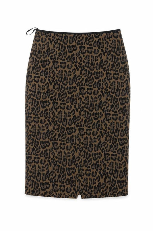 Marks & Spencer Women Brown UK 12 Leopard Print Pencil Midi Skirt