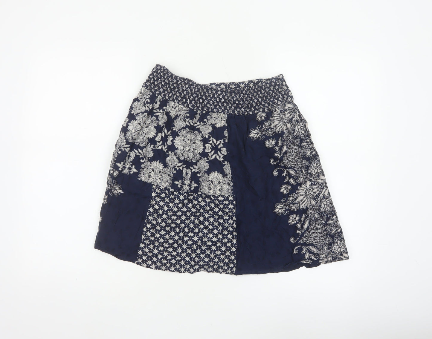 FatFace Women’s Blue Floral A-Line Knee Length Skirt UK 10