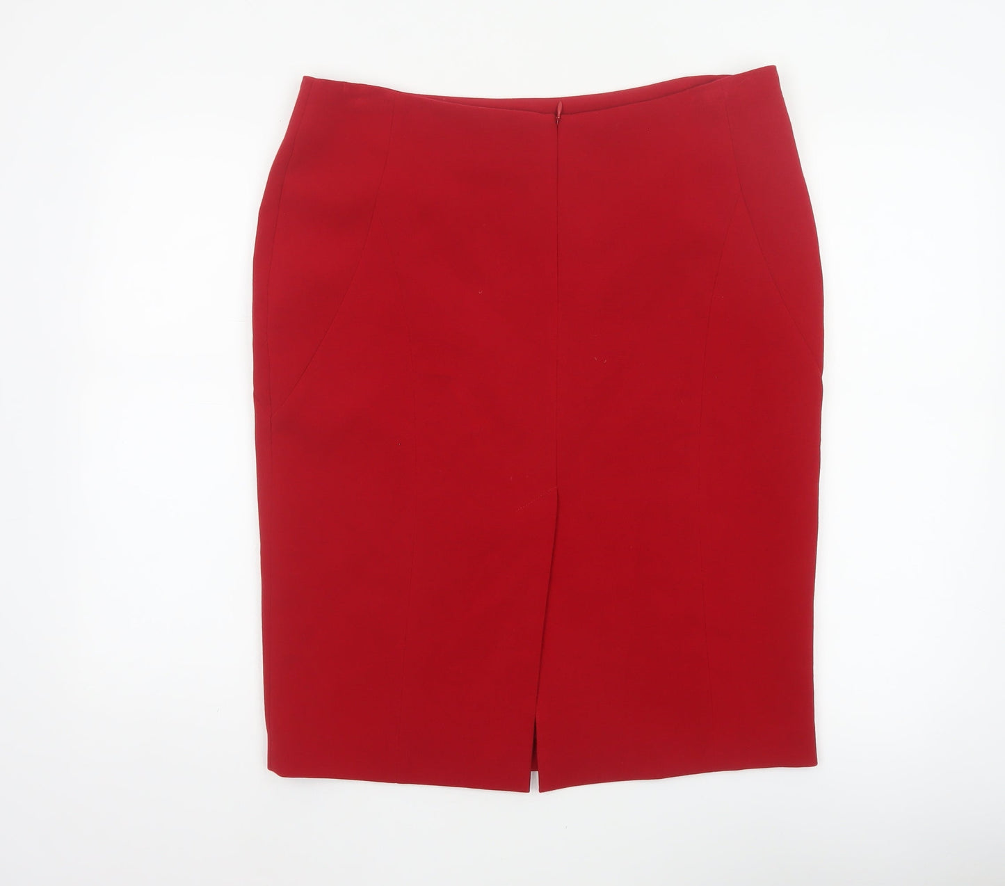 Atelier Gardeur Women Red UK 16 Pencil Knee Length Lined Skirt
