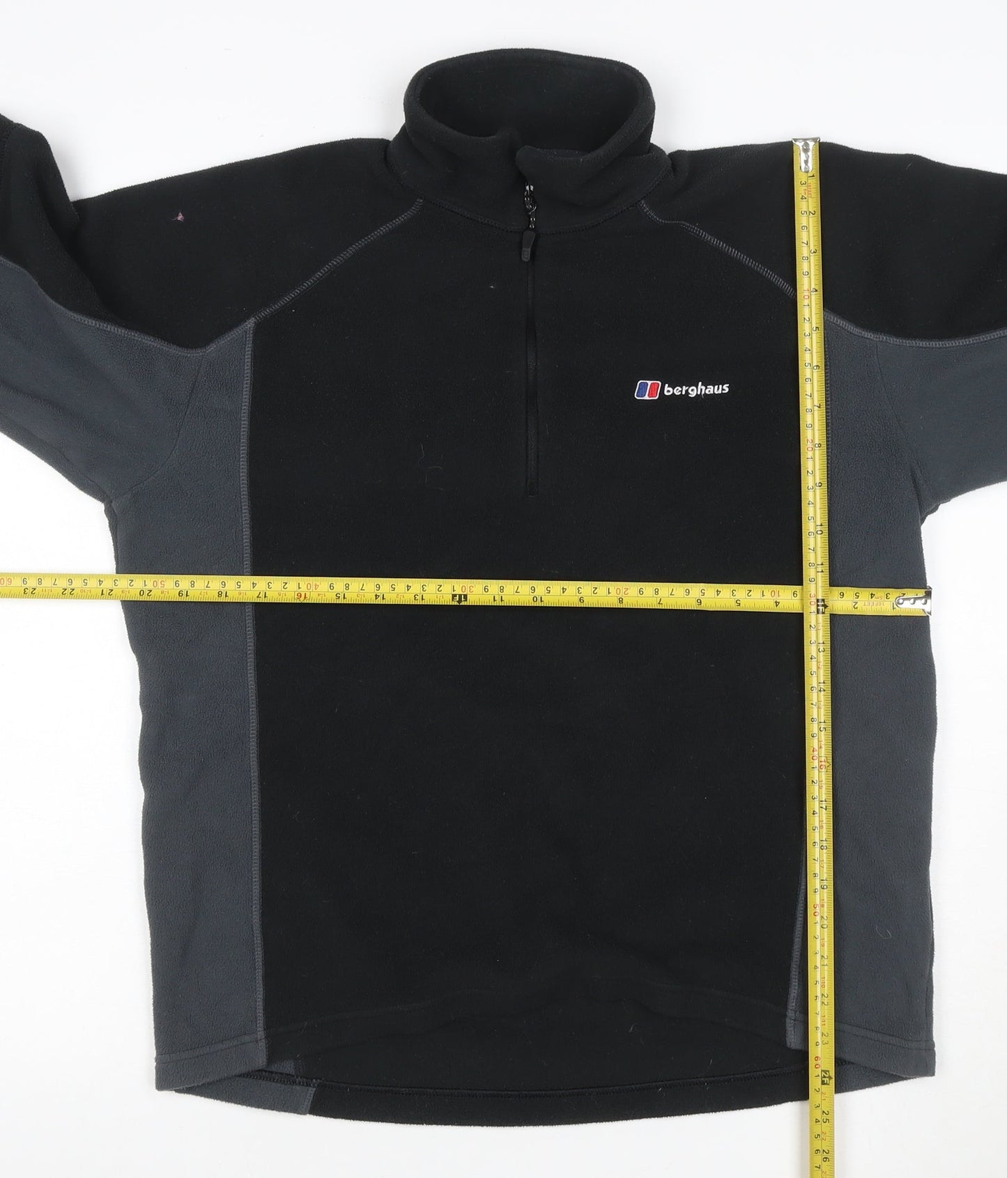 Berghaus Men’s Black Grey M 1/4 Zip Fleece Sweatshirt Hiking