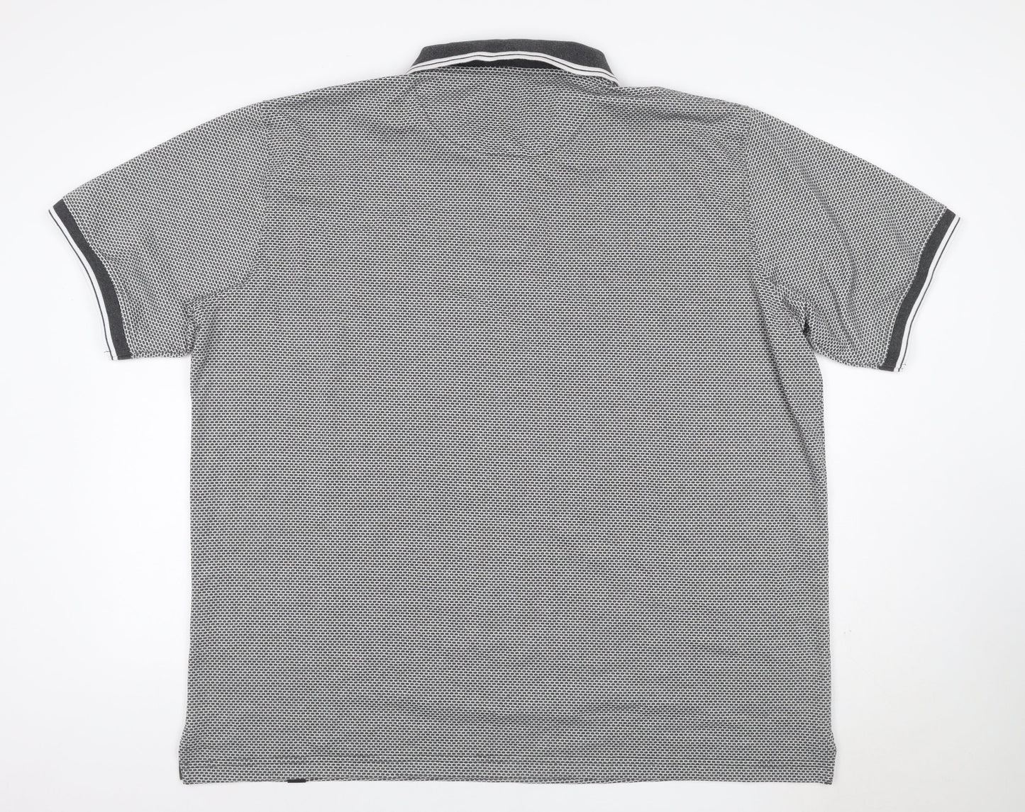 Guinness Men's Grey 3XL Geometric Logo Short Sleeve Polo Shirt