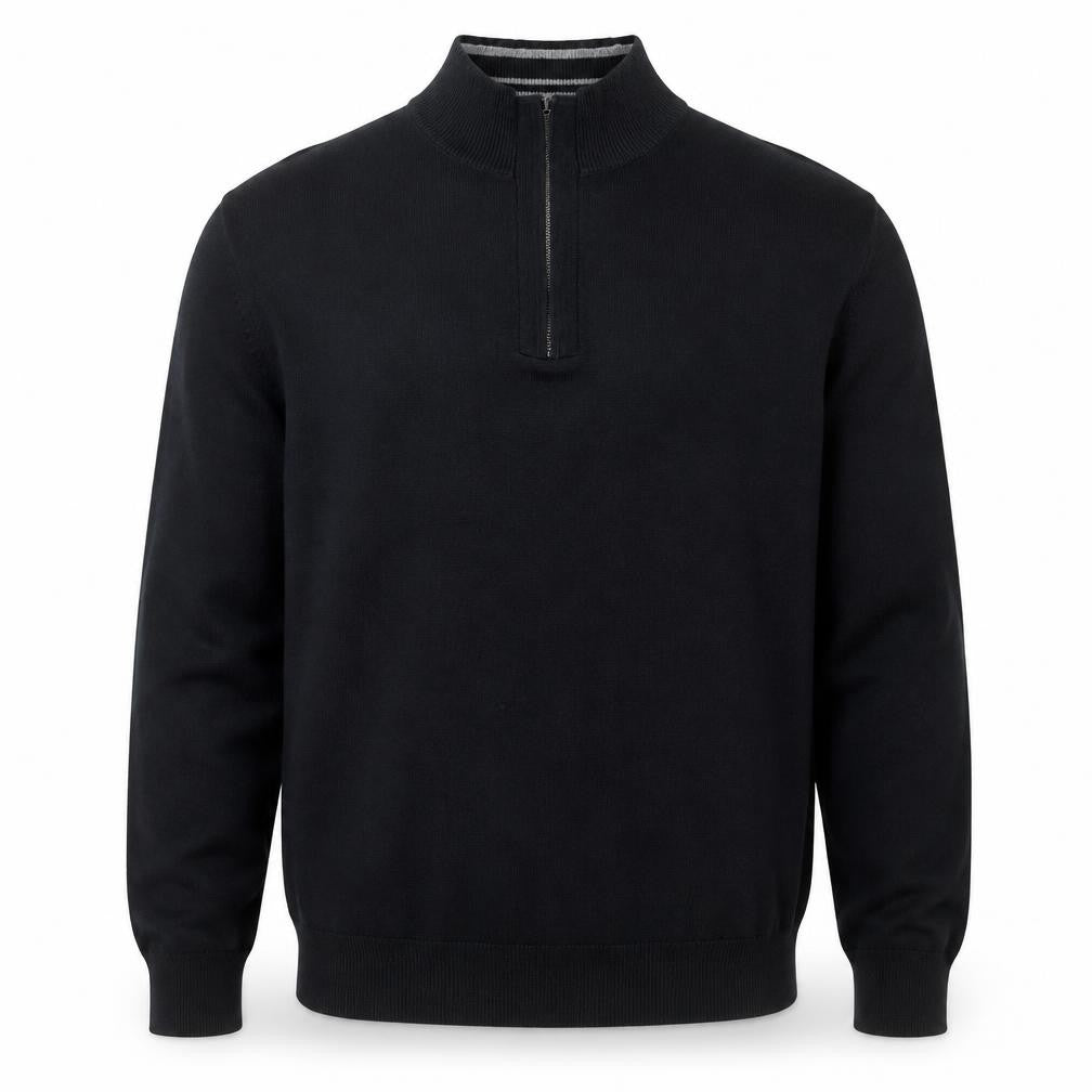 American Dry Goods Company Men Black M 1/4 Zip Cotton Jumper