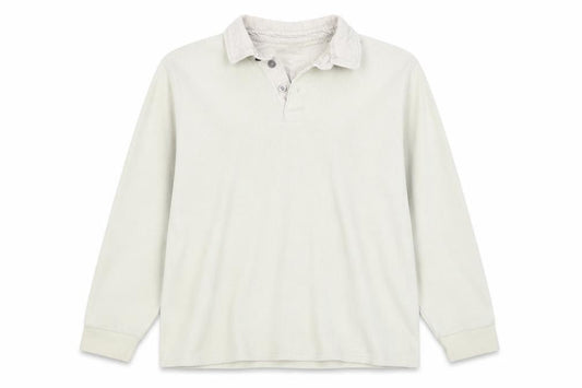 Marks & Spencer Men Ivory 2XL Henley Collared Cotton Sweatshirt