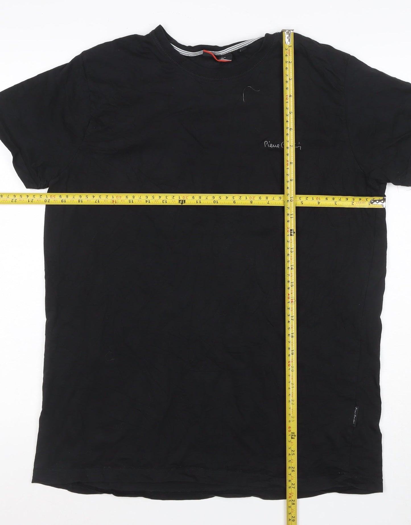 Pierre Cardin Men’s Black XL Crew Neck Logo Short Sleeve T-Shirt