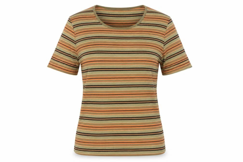 Country Casuals Women Multicoloured M Striped Cotton Jersey T-Shirt