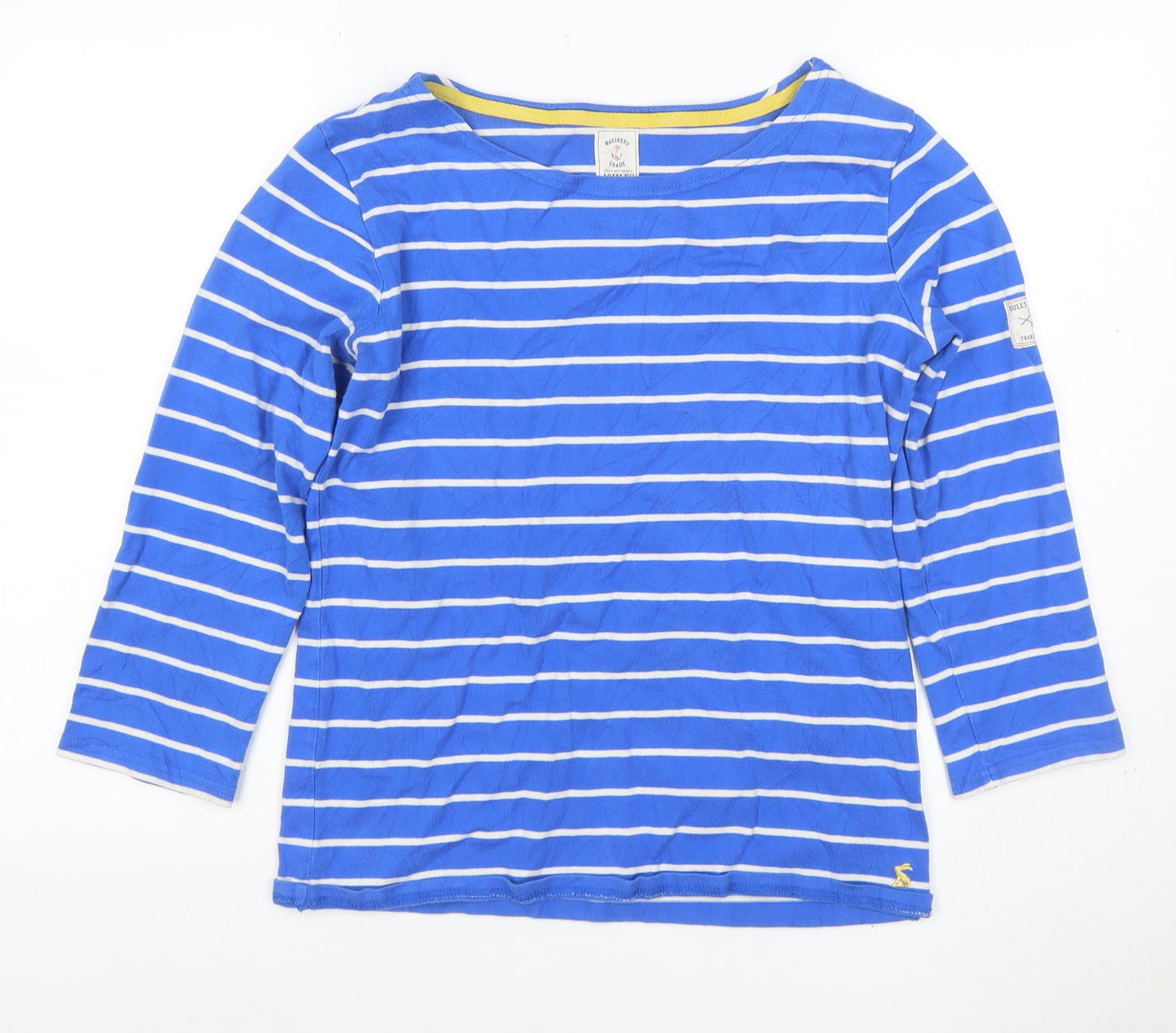 Joules Teens Blue White Stripe Jersey Long Sleeve T-Shirt Size 6