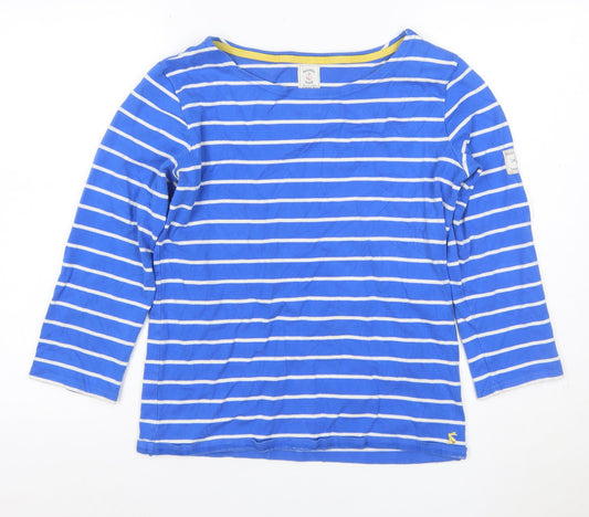 Joules Teens Blue White Stripe Jersey Long Sleeve T-Shirt Size 6