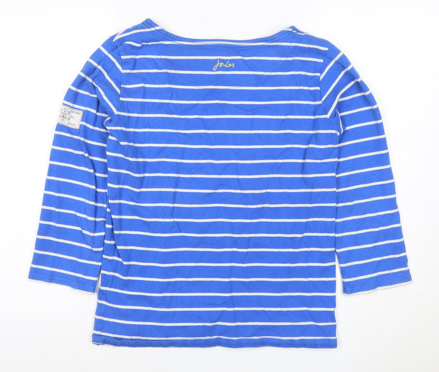 Joules Teens Blue White Stripe Jersey Long Sleeve T-Shirt Size 6