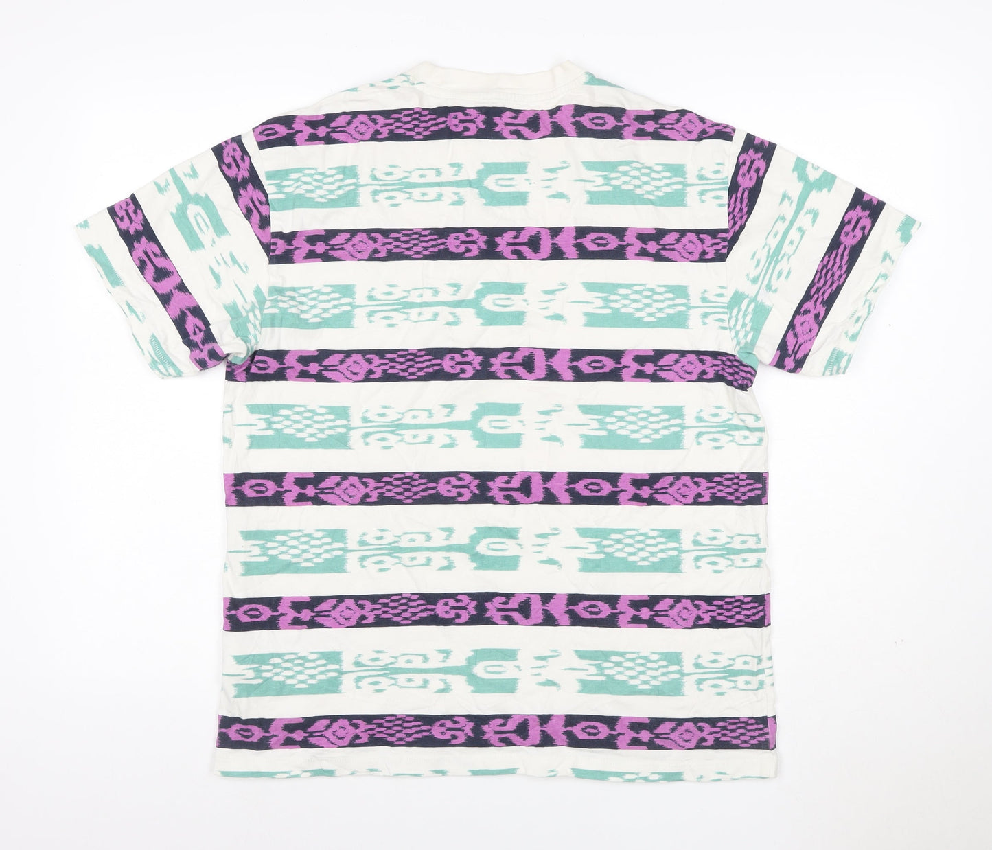 Levi's Women’s White L Aztec Geometric Short Sleeve Vintage T-Shirt