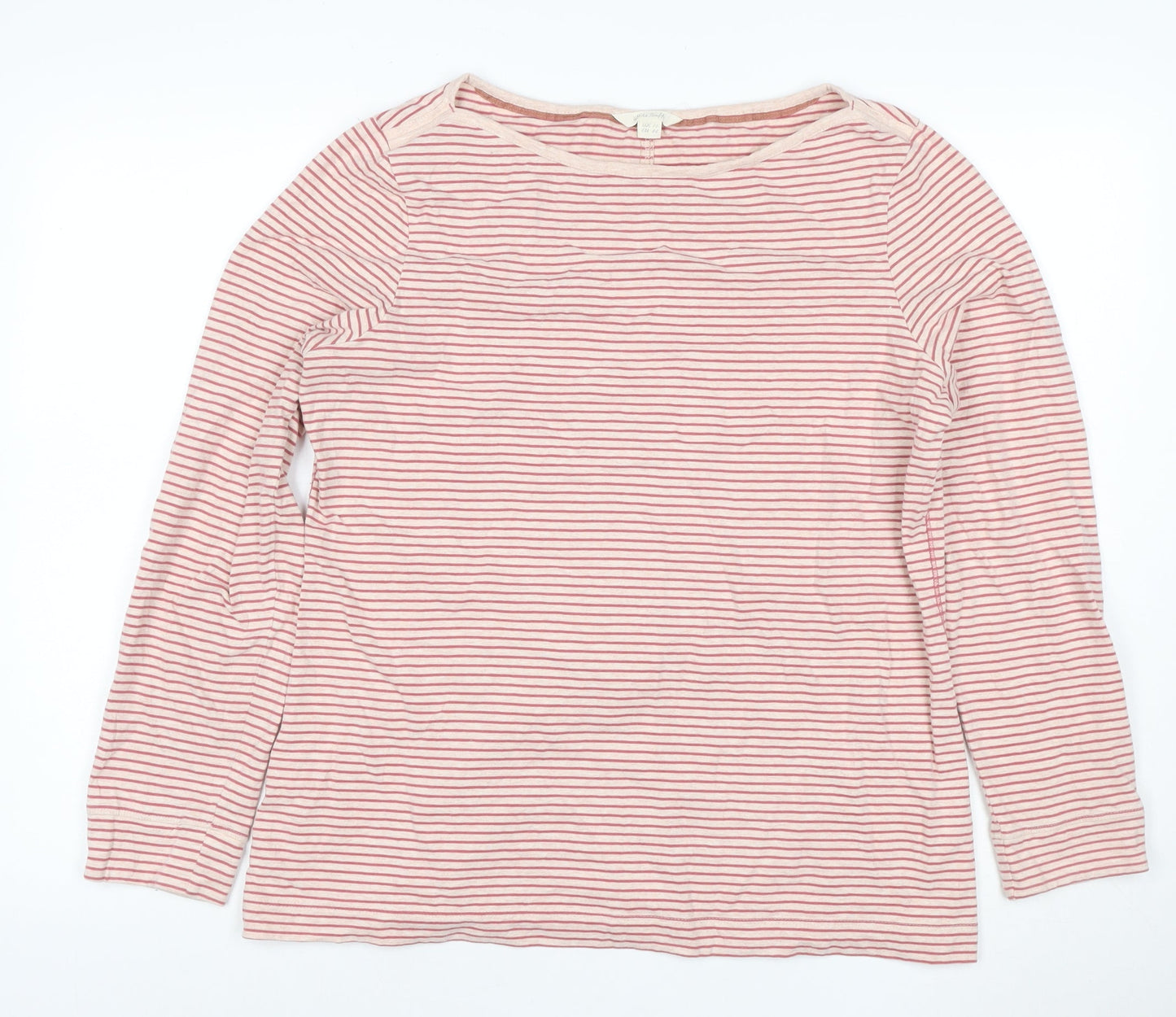 Vero Stuff Women’s Pink Stripe Long Sleeve Cotton Jersey Top UK 16