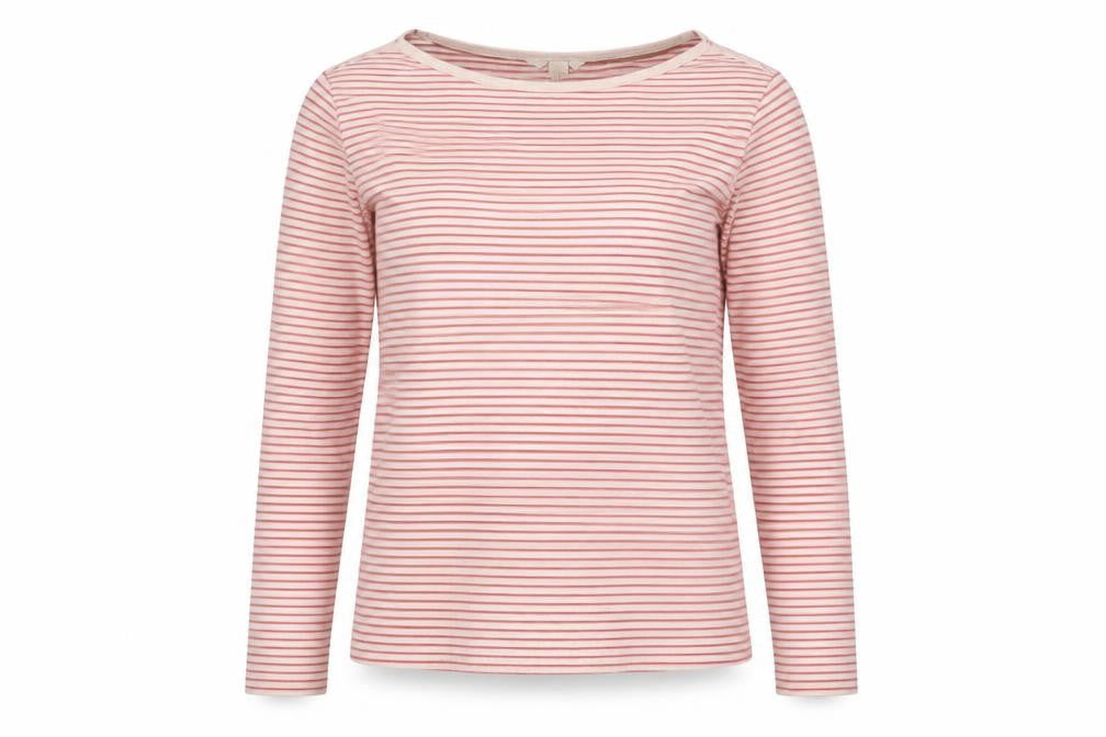 Vero Stuff Women’s Pink Stripe Long Sleeve Cotton Jersey Top UK 16