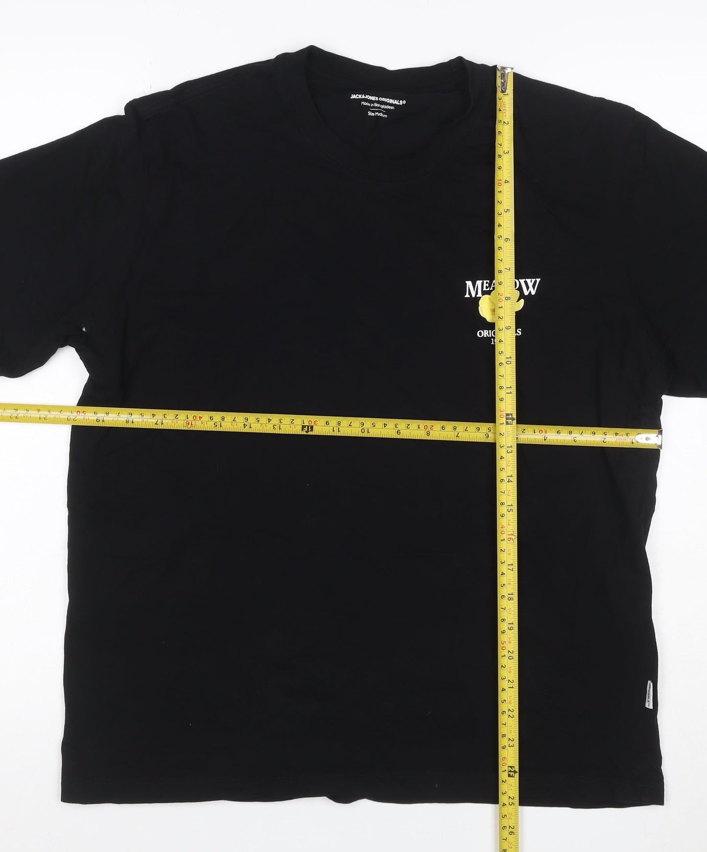 Jack & Jones Men’s Black M Meadow Floral Graphic Crew Neck T-Shirt