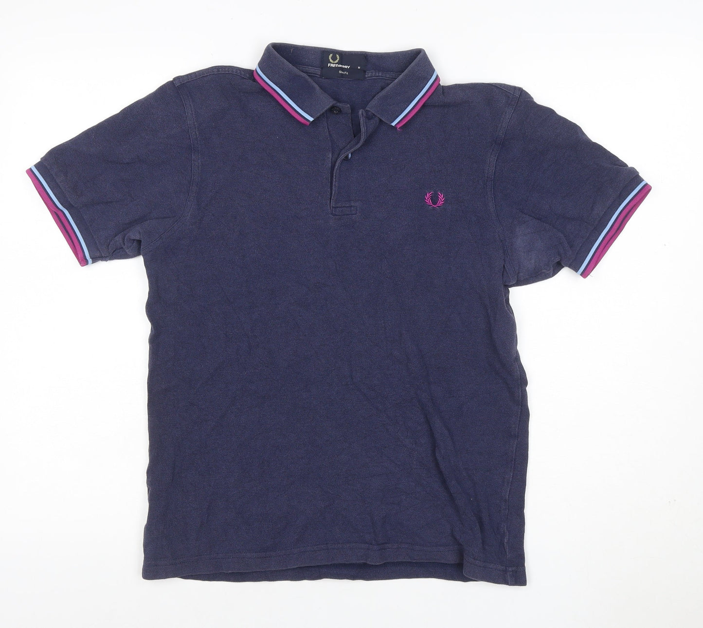 Fred Perry Men’s Blue M Slim Fit Cotton Pique Polo Shirt