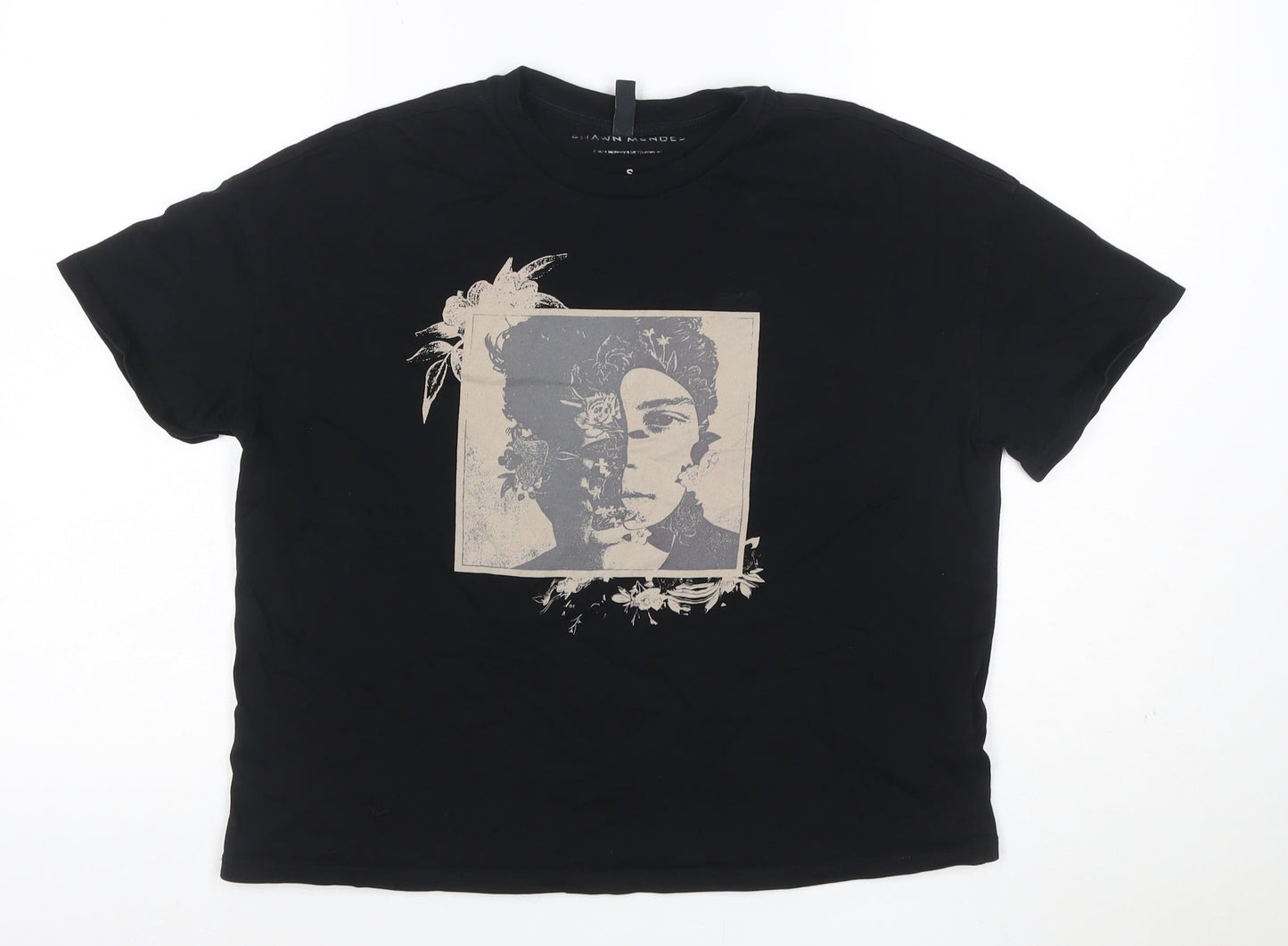 Shawn Mendes Unisex Adults Black S Basic Music Graphic T-Shirt