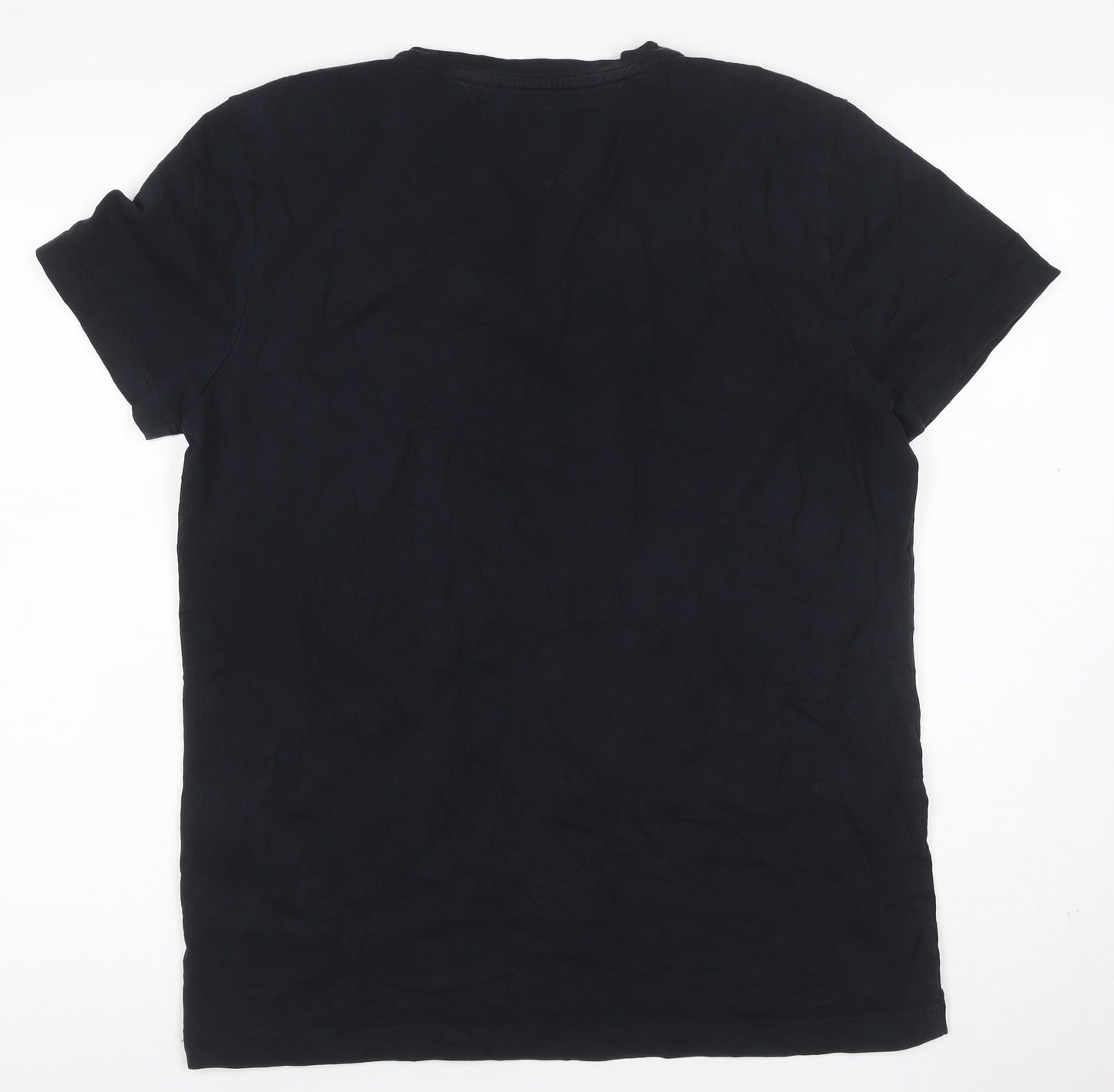 Tommy Hilfiger Men’s Black Logo Crew Neck Stretch T-Shirt Size L