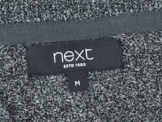 Next Men’s Grey M Half Zip High Neck Knit Pullover Jumper