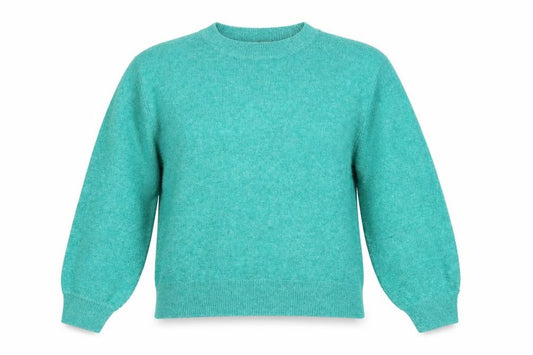 Tu Women Green Glitter Knit Crew Neck Jumper UK 14 Long Sleeve